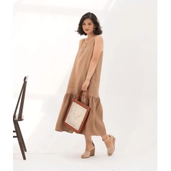 Cream Linen Dress