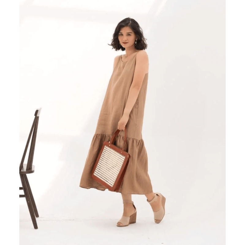 Cream Linen Dress