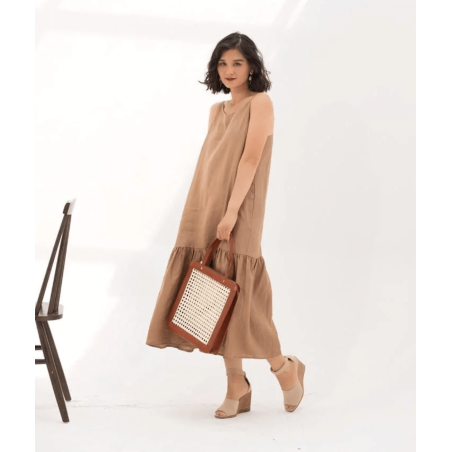 Cream Linen Dress