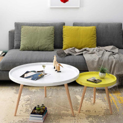 Nordic Style Round Drawer Coffee Table