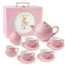 Pink tea set