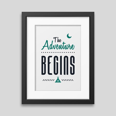 The adventure begins Framed poster | Demo shop