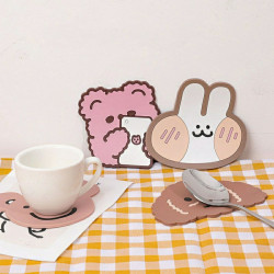 Silicone coasters with many cute and funny shapes